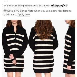 SANCTUARY Zip Front Sweater Dress